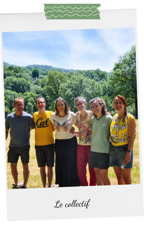 Photo de groupe du bureau de l'association Carladès en transition